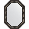 Зеркало Evoform Octagon 54x74 BY 7137 в багетной раме - Черный ардеко 81, купить, цена, заказать, магазин, доставка, скидка, промокод, купить, цена, заказать, магазин, доставка, скидка, промокод