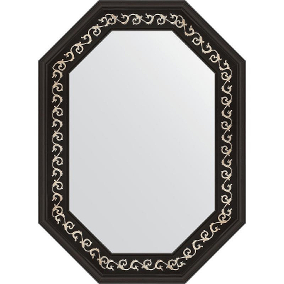 Зеркало Evoform Octagon 54x74 BY 7137 в багетной раме - Черный ардеко 81