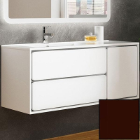 Тумба с раковиной SanVit Бруно-2 120 L kbruno2120 в цвете Ral подвесная Шоколад, купить, цена, заказать, магазин, доставка, скидка, промокод, купить, цена, заказать, магазин, доставка, скидка, промокод