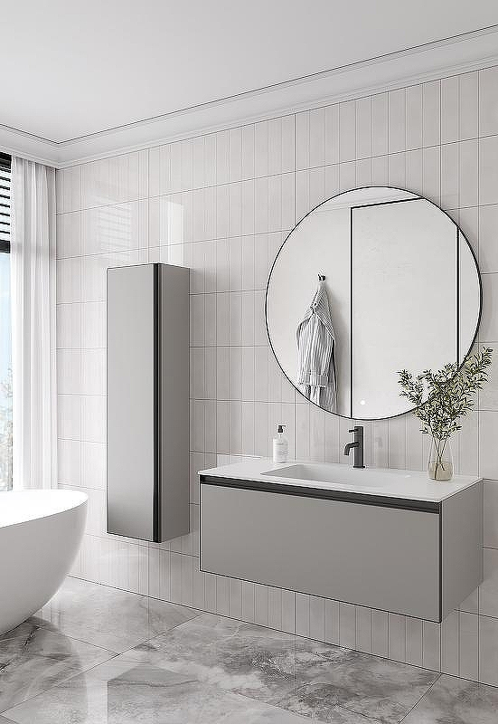 Тумба под раковину Boheme Armadi Art Quatro 1 100 790-M1-100-L-A подвесная Luna профиль Антрацит, купить, цена, заказать, магазин, доставка, скидка, промокод, купить, цена, заказать, магазин, доставка, скидка, промокод