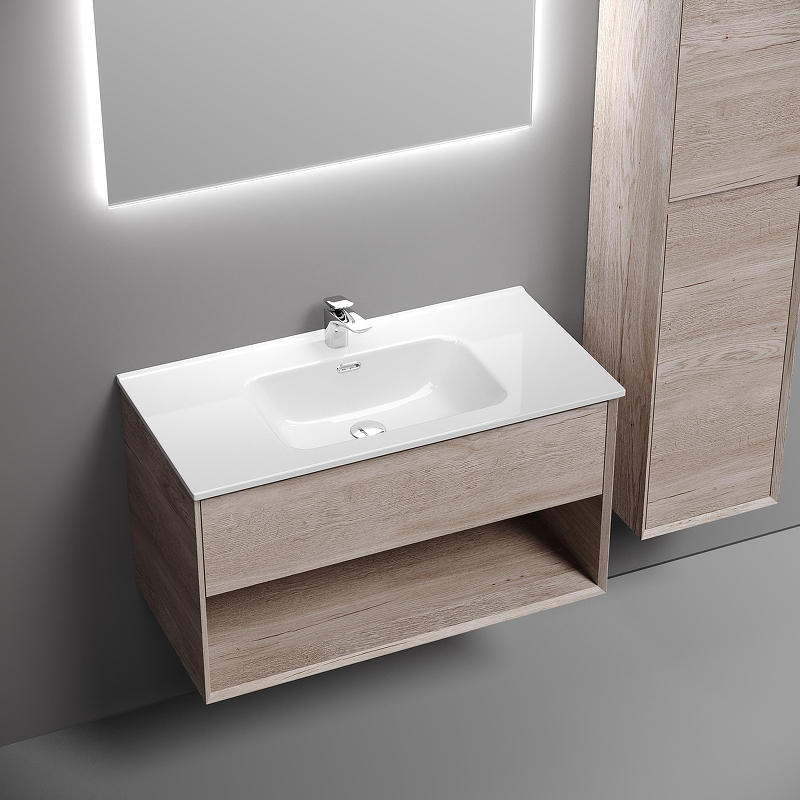 Тумба под раковину Sancos Marmi 1.0 90 MR1.090EG подвесная Дуб галифакс натуральный, купить, цена, заказать, магазин, доставка, скидка, промокод, купить, цена, заказать, магазин, доставка, скидка, промокод