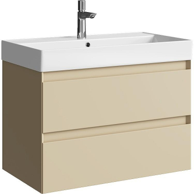 Тумба под раковину Aqwella Geometria 80 GE01082MD подвесная Морская дюна