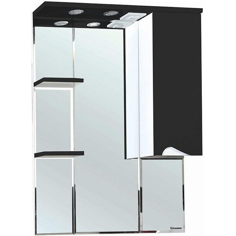 Зеркало со шкафом Bellezza Эйфория 80 R 4619113001048 с подсветкой Черное, купить, цена, заказать, магазин, доставка, скидка, промокод, купить, цена, заказать, магазин, доставка, скидка, промокод