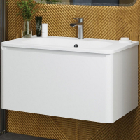 Тумба под раковину Art&Max Sanremo 80 AM-Sanremo-800-1C-SO-BL подвесная Белая глянцевая, купить, цена, заказать, магазин, доставка, скидка, промокод, купить, цена, заказать, магазин, доставка, скидка, промокод