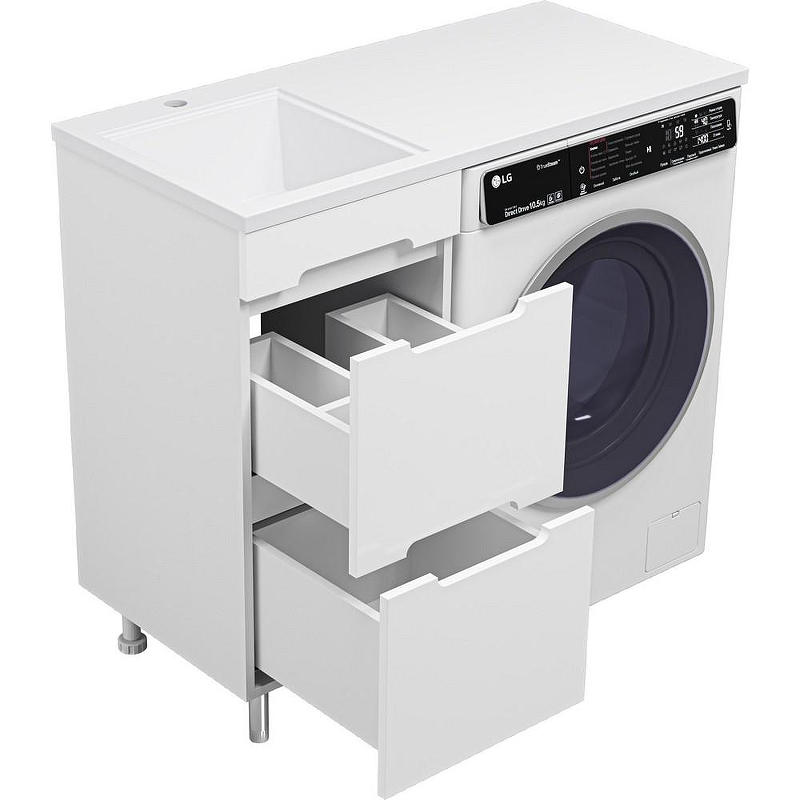 Тумба под раковину Misty Байкал 100 Э-Бай06040-022Я Белая, купить, цена, заказать, магазин, доставка, скидка, промокод, купить, цена, заказать, магазин, доставка, скидка, промокод