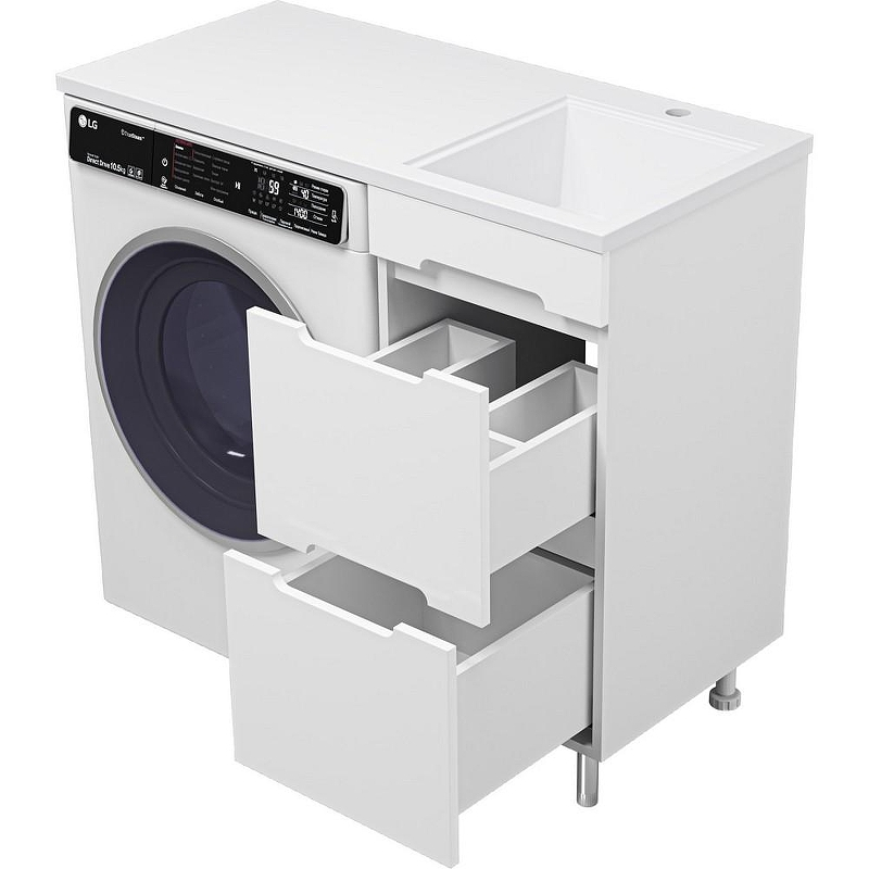 Тумба под раковину Misty Байкал 100 Э-Бай06040-022Я Белая, купить, цена, заказать, магазин, доставка, скидка, промокод, купить, цена, заказать, магазин, доставка, скидка, промокод