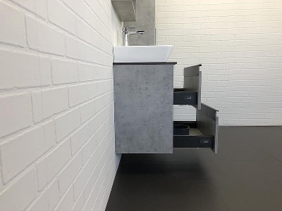 Тумба с раковиной Comforty Эдинбург 60-2 00-00005700 подвесная Бетон светлый