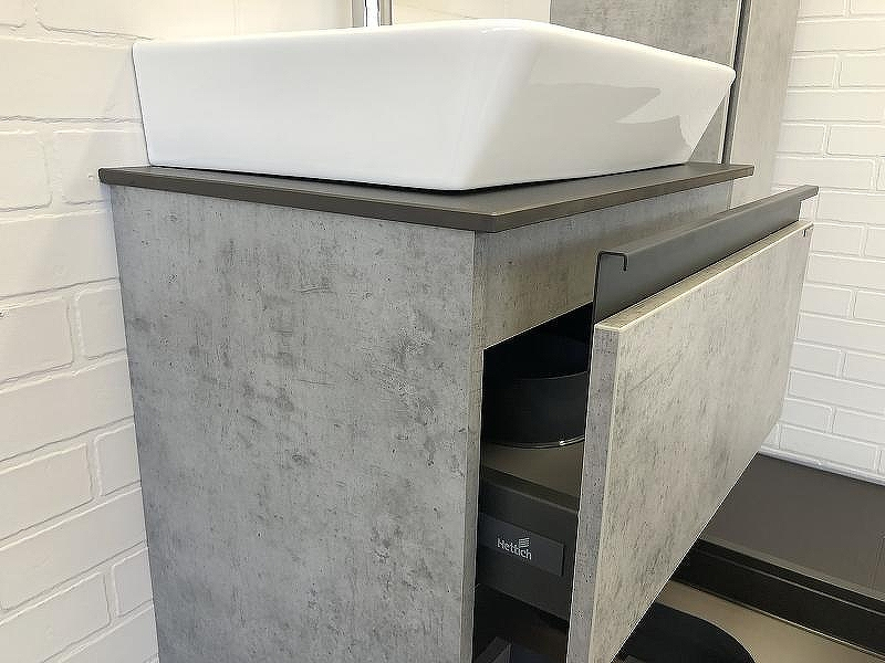 Тумба с раковиной Comforty Эдинбург 60-2 00-00005700 подвесная Бетон светлый, купить, цена, заказать, магазин, доставка, скидка, промокод, купить, цена, заказать, магазин, доставка, скидка, промокод