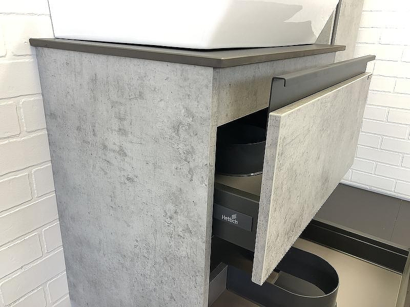 Тумба с раковиной Comforty Эдинбург 60-2 00-00005700 подвесная Бетон светлый, купить, цена, заказать, магазин, доставка, скидка, промокод, купить, цена, заказать, магазин, доставка, скидка, промокод