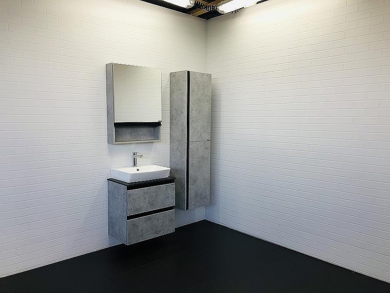 Тумба с раковиной Comforty Эдинбург 60-2 00-00005700 подвесная Бетон светлый, купить, цена, заказать, магазин, доставка, скидка, промокод, купить, цена, заказать, магазин, доставка, скидка, промокод