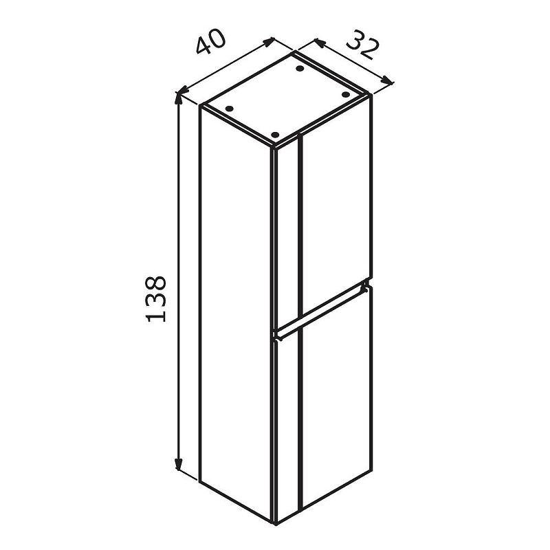 Шкаф пенал Orka Likya 40 3001083 подвесной, купить, цена, заказать, магазин, доставка, скидка, промокод, купить, цена, заказать, магазин, доставка, скидка, промокод