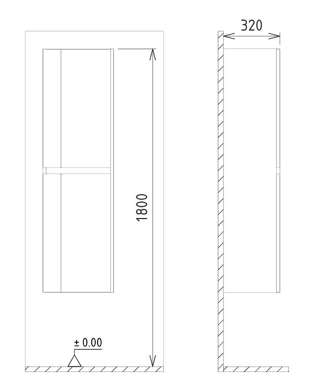 Шкаф пенал Orka Likya 40 3001083 подвесной, купить, цена, заказать, магазин, доставка, скидка, промокод, купить, цена, заказать, магазин, доставка, скидка, промокод