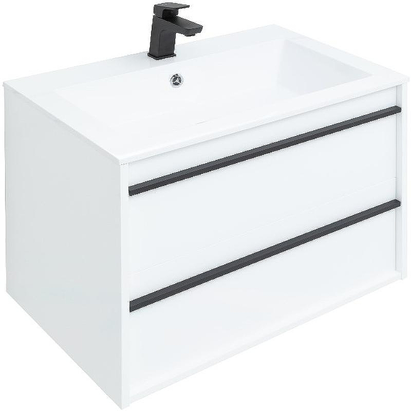 Тумба под раковину Aquanet Lino 70 253902 подвесная Белая матовая, купить, цена, заказать, магазин, доставка, скидка, промокод, купить, цена, заказать, магазин, доставка, скидка, промокод