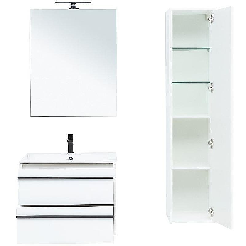 Тумба под раковину Aquanet Lino 70 253902 подвесная Белая матовая, купить, цена, заказать, магазин, доставка, скидка, промокод, купить, цена, заказать, магазин, доставка, скидка, промокод