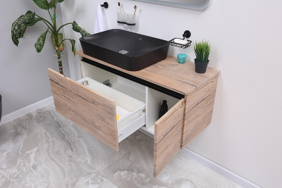 Тумба под раковину Alcora Vitale 100 95332 подвесная цвет Секвойя крем