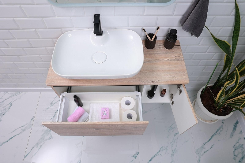 Тумба под раковину Alcora Vitale 100 95332 подвесная цвет Секвойя крем, купить, цена, заказать, магазин, доставка, скидка, промокод, купить, цена, заказать, магазин, доставка, скидка, промокод