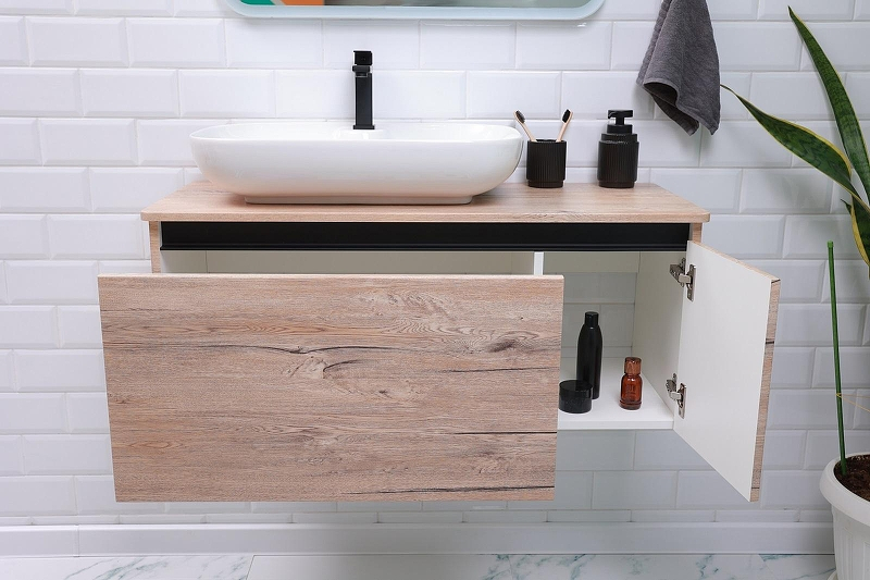 Тумба под раковину Alcora Vitale 100 95332 подвесная цвет Секвойя крем, купить, цена, заказать, магазин, доставка, скидка, промокод, купить, цена, заказать, магазин, доставка, скидка, промокод