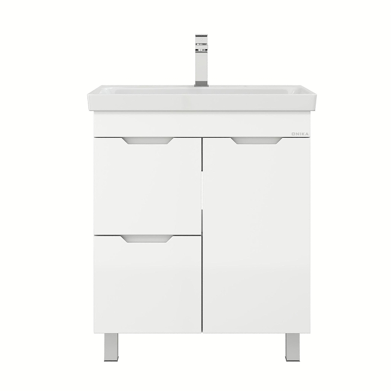 Тумба под раковину Onika Айленд 70 107062 с бельевой корзиной цвет Белый, купить, цена, заказать, магазин, доставка, скидка, промокод, купить, цена, заказать, магазин, доставка, скидка, промокод