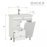 Тумба под раковину Onika Айленд 70 107062 с бельевой корзиной цвет Белый, купить, цена, заказать, магазин, доставка, скидка, промокод, купить, цена, заказать, магазин, доставка, скидка, промокод