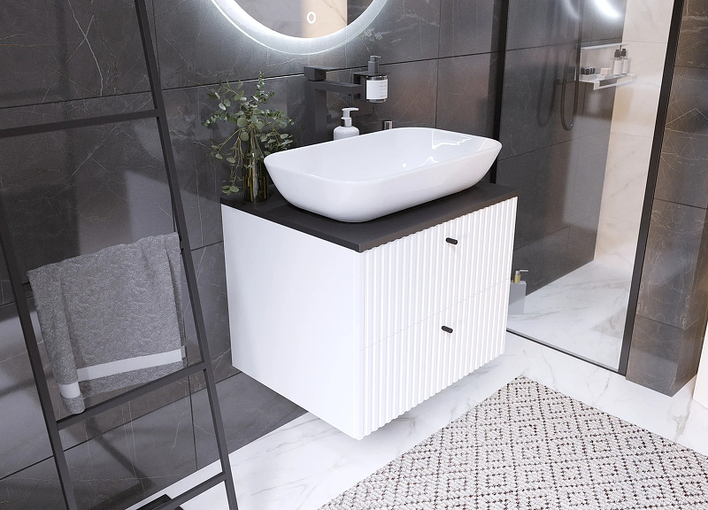 Тумба под раковину 1MarKa Desire 80П Ц0000026590 подвесная цвет Монолит найт Эмаль белая, купить, цена, заказать, магазин, доставка, скидка, промокод, купить, цена, заказать, магазин, доставка, скидка, промокод