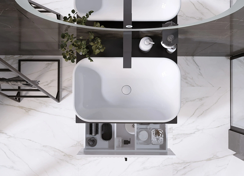 Тумба под раковину 1MarKa Desire 80П Ц0000026590 подвесная цвет Монолит найт Эмаль белая, купить, цена, заказать, магазин, доставка, скидка, промокод, купить, цена, заказать, магазин, доставка, скидка, промокод