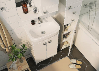 Тумба под раковину 1MarKa Story 45Н У99313 Белый глянец