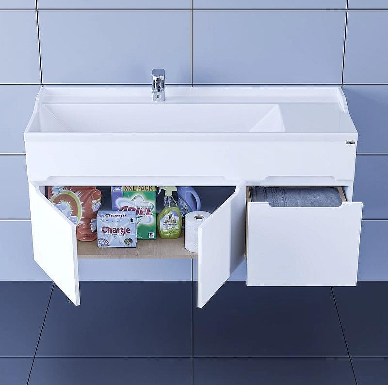 Тумба под раковину СанТа Лондон 120 224032 подвесная Белая, купить, цена, заказать, магазин, доставка, скидка, промокод, купить, цена, заказать, магазин, доставка, скидка, промокод