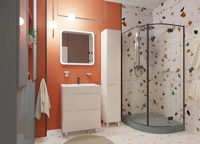 Тумба с раковиной Эстет Kare Luxe 70 ФР-00007071 Белая, купить, цена, заказать, магазин, доставка, скидка, промокод, купить, цена, заказать, магазин, доставка, скидка, промокод