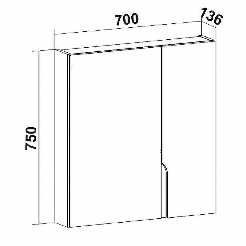 Зеркальный шкаф Runo Стокгольм 70 00-00001127 Белый, купить, цена, заказать, магазин, доставка, скидка, промокод, купить, цена, заказать, магазин, доставка, скидка, промокод