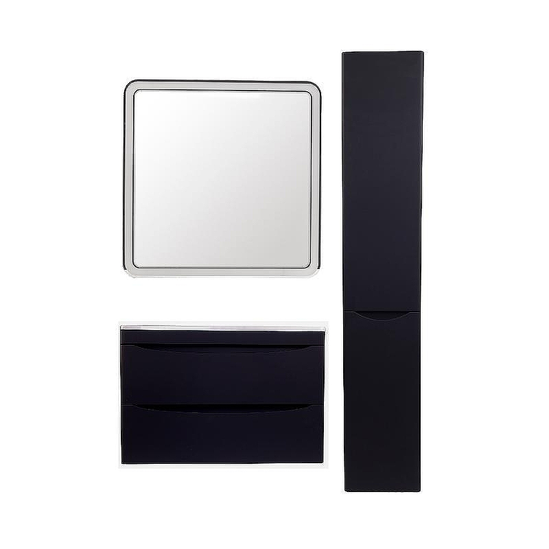 Тумба под раковину Style Line Бергамо 80 СС-00002324 подвесная Черная антискрейч, купить, цена, заказать, магазин, доставка, скидка, промокод, купить, цена, заказать, магазин, доставка, скидка, промокод