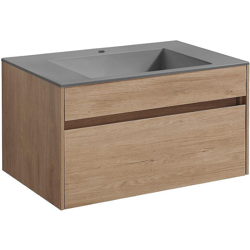 Тумба под раковину Vincea Chiara 80 VMC-2C800NO подвесная N.Oak, купить, цена, заказать, магазин, доставка, скидка, промокод, купить, цена, заказать, магазин, доставка, скидка, промокод