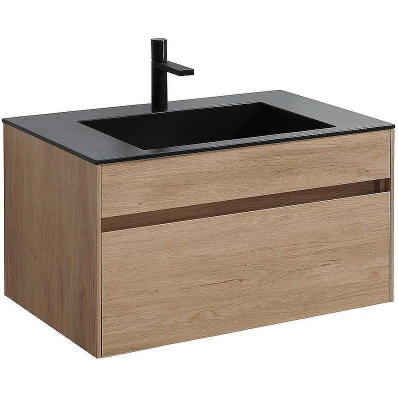 Тумба под раковину Vincea Chiara 80 VMC-2C800NO подвесная N.Oak