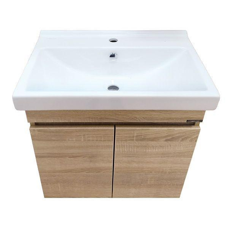Тумба с раковиной Comforty Тромсе 60 00004142217 подвесная Дуб сонома, купить, цена, заказать, магазин, доставка, скидка, промокод, купить, цена, заказать, магазин, доставка, скидка, промокод