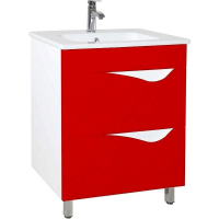 Тумба под раковину Bellezza Эйфория 60 4639109110035 Красная Белая, купить, цена, заказать, магазин, доставка, скидка, промокод, купить, цена, заказать, магазин, доставка, скидка, промокод