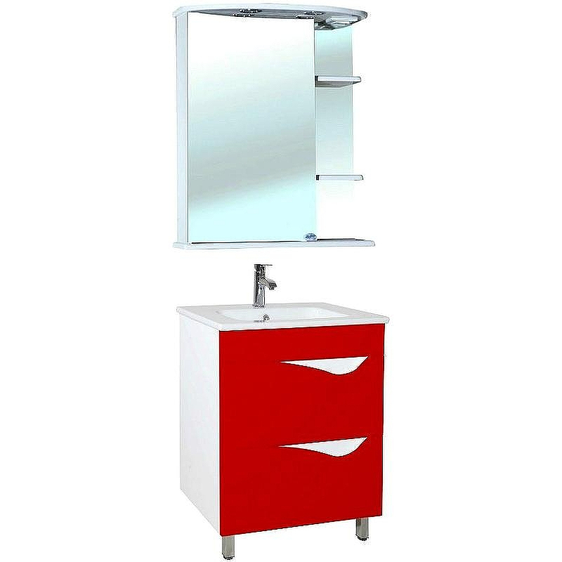 Тумба под раковину Bellezza Эйфория 60 4639109110035 Красная Белая, купить, цена, заказать, магазин, доставка, скидка, промокод, купить, цена, заказать, магазин, доставка, скидка, промокод