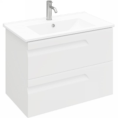 Тумба под раковину Laparet Atlas 80 LA-WCAB-80-122 подвесная Белая матовая