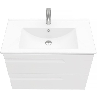 Тумба под раковину Laparet Atlas 80 LA-WCAB-80-122 подвесная Белая матовая