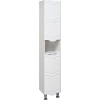 Шкаф пенал Runo Стиль 30 R 00000001122 с бельевой корзиной Белый, купить, цена, заказать, магазин, доставка, скидка, промокод, купить, цена, заказать, магазин, доставка, скидка, промокод