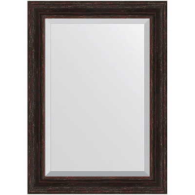 Зеркало Evoform Exclusive 109х79 BY 3473 с фацетом в багетной раме - Темный прованс 99
