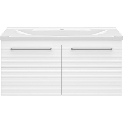 Тумба с раковиной Brevita Catania 100 УТ000013910 подвесная Белая матовая