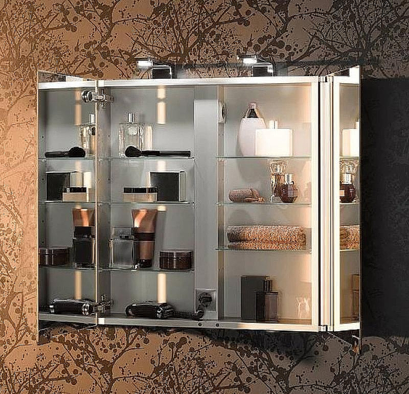 Зеркальный шкаф Keuco Royal Universe 80 12703171301 с подсветкой Серебристый, купить, цена, заказать, магазин, доставка, скидка, промокод, купить, цена, заказать, магазин, доставка, скидка, промокод