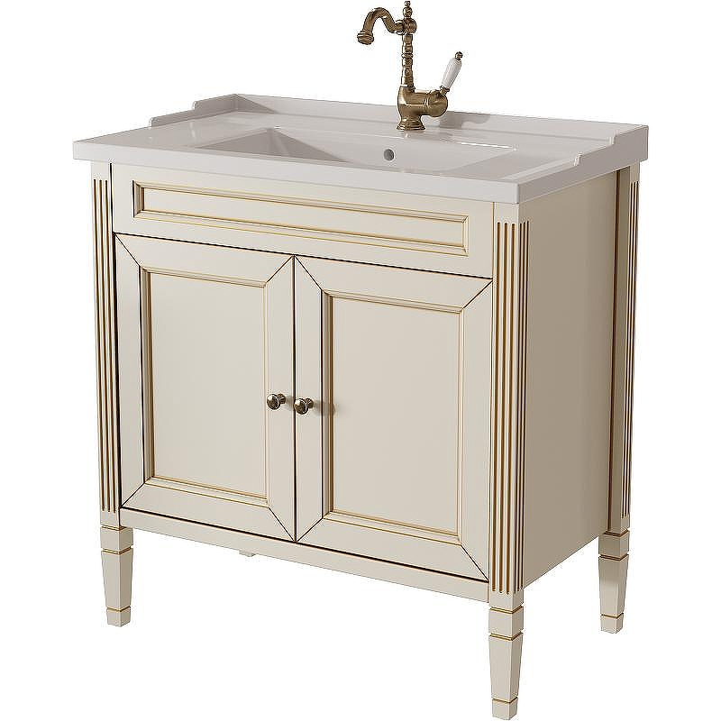 Тумба под раковину Caprigo Albion Promo 80 33312-В002 Бежевая матовая, купить, цена, заказать, магазин, доставка, скидка, промокод, купить, цена, заказать, магазин, доставка, скидка, промокод