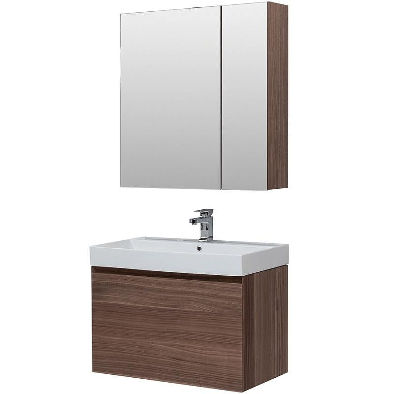 Комплект мебели для ванной Aquanet Нью-Йорк 85 211661 подвесной Шпон Орех, купить, цена, заказать, магазин, доставка, скидка, промокод, купить, цена, заказать, магазин, доставка, скидка, промокод