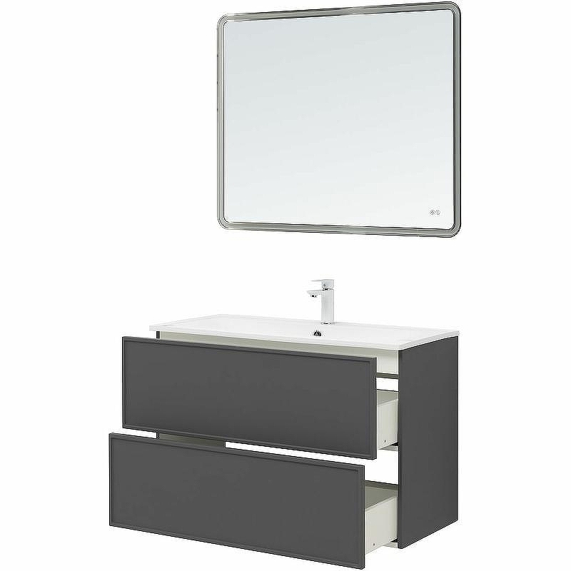 Тумба под раковину Aquanet Арт 100 329614 подвесная Ясень графит, купить, цена, заказать, магазин, доставка, скидка, промокод, купить, цена, заказать, магазин, доставка, скидка, промокод