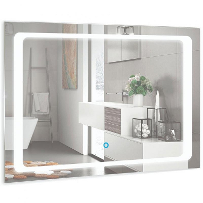 Зеркало Mixline Премьер Фортуна 80 533694 с подсветкой с сенсорным выключателем и пескоструйным рисунком