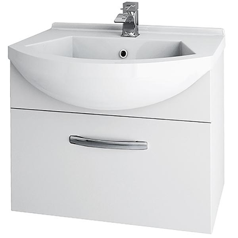 Тумба под раковину Dreja Alfa 55 99.0305 подвесная Белый глянец, купить, цена, заказать, магазин, доставка, скидка, промокод, купить, цена, заказать, магазин, доставка, скидка, промокод