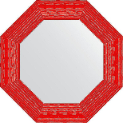 Зеркало Evoform Octagon 57х57 BY 3883 в багетной раме - Красная волна 89