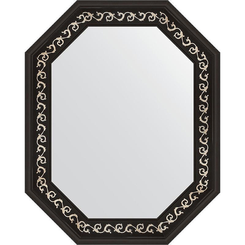 Зеркало Evoform Octagon 59x74 BY 7138 в багетной раме - Черный ардеко 81, купить, цена, заказать, магазин, доставка, скидка, промокод, купить, цена, заказать, магазин, доставка, скидка, промокод