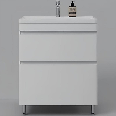 Тумба под раковину Style Line Атлантика 70 Люкс Plus СС-00002342 Белая матовая антискрейтч