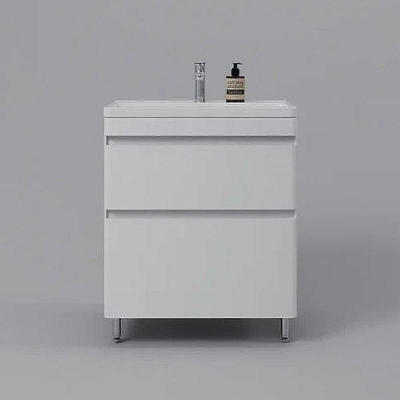 Тумба под раковину Style Line Атлантика 70 Люкс Plus СС-00002342 Белая матовая антискрейтч